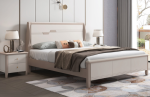 Stylish Solid Wood Double Bed - Scandinavian Design