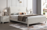 Stylish Solid Wood Double Bed - Scandinavian Design