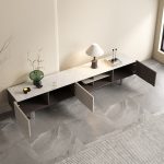Stylish Stone Surface TV Cabinet and Coffee Table for Distributors