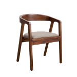 Cushioned Chairs with Wooden Frame and Leather/Fabric Upholstery-XBK-休闲椅Z09