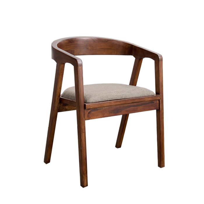 Cushioned Chairs with Wooden Frame and Leather/Fabric Upholstery-XBK-休闲椅Z09
