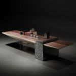 Enhance your home with the rustic charm of a solid wood coffee table.