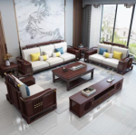 Traditional Chinese-style Sofa and Table Set for Commercial Use