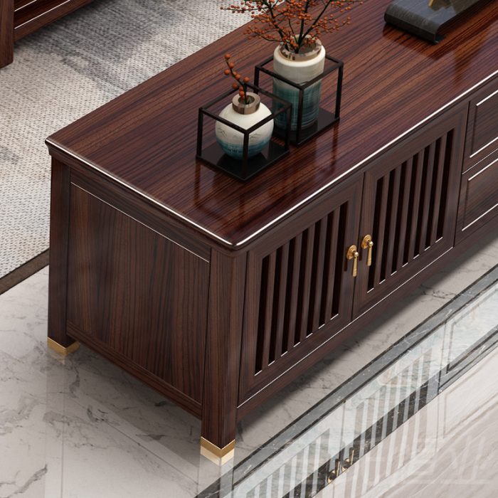 Traditional Solid Wood TV Cabinet for Modern Spaces