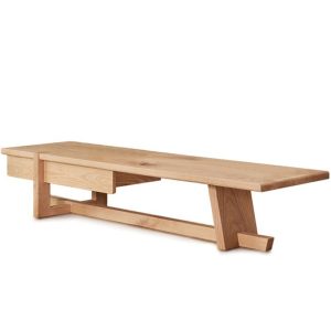 Solid Wood TV Stand – Natural Elegance with Modern Storage Solutions