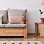 A solid wood frame sofa that combines classic charm with contemporary elegance."