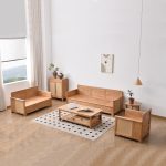 A solid wood frame sofa that combines classic charm with contemporary elegance."
