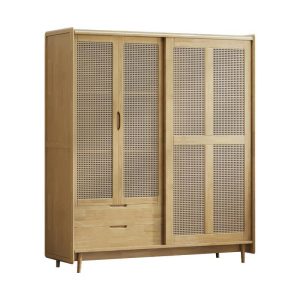 solid wood sliding door wardrobe