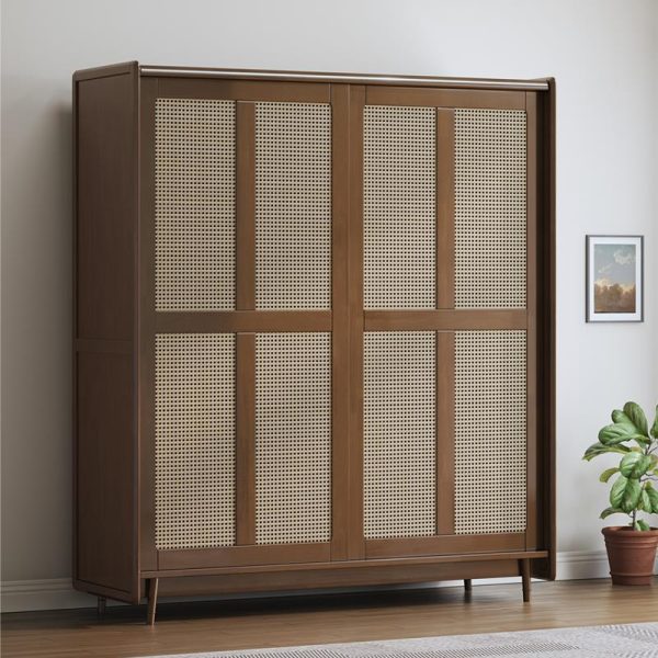 solid wood sliding door wardrobe