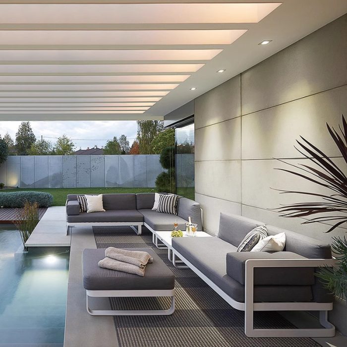 Elevate your outdoor space with a luxurious sofa.