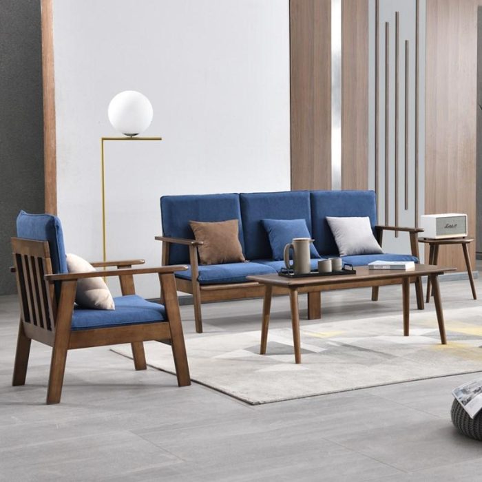 "A solid wood frame sofa that enhances living spaces with classic charm."