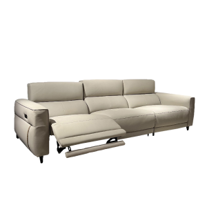 Modern Minimalist Zero-Wall Electric Reclining Genuine Leather Sofa - Sleek and Functional