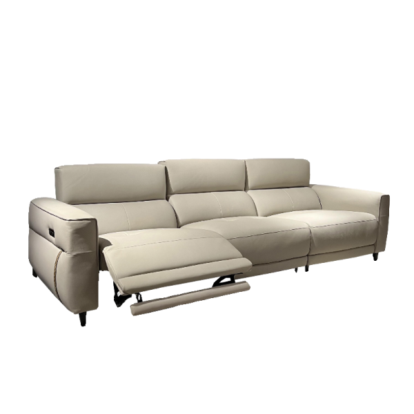 Modern Minimalist Zero-Wall Electric Reclining Genuine Leather Sofa - Sleek and Functional