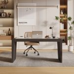 stone veneer office desk