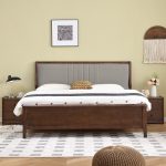 Modern simple solid wood bed