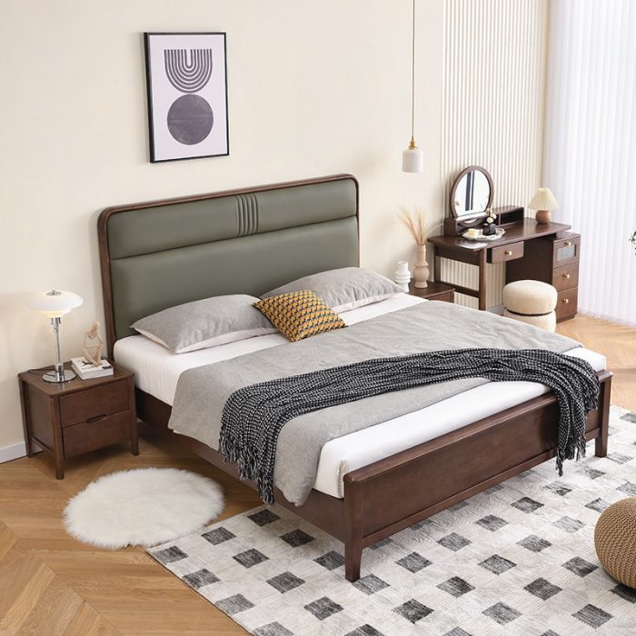 Simple solid wood bed