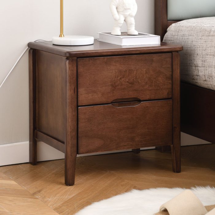 modern simple solid wood bedside table