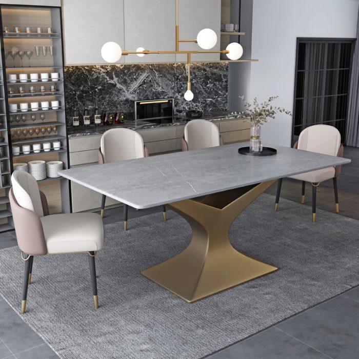 Modern Minimalist Stainless Steel Table Base with a Luxurious Finish