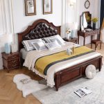 American retro solid wood bed modern and classic