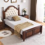 Solid wood bed