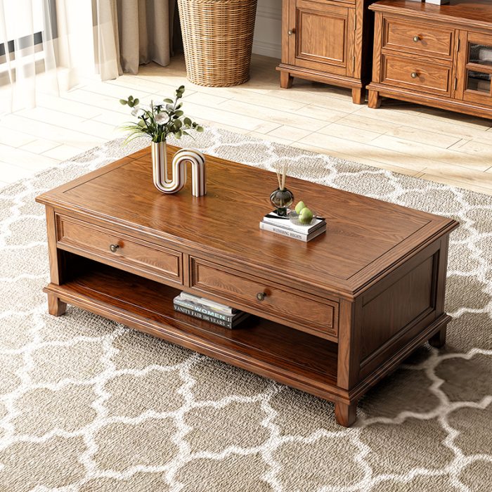 Solid wood coffee table