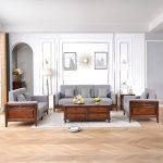 American style solid wood sofa