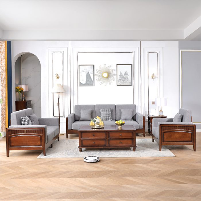 American style solid wood sofa