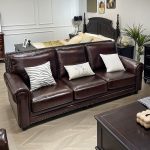 American retro leather sofa