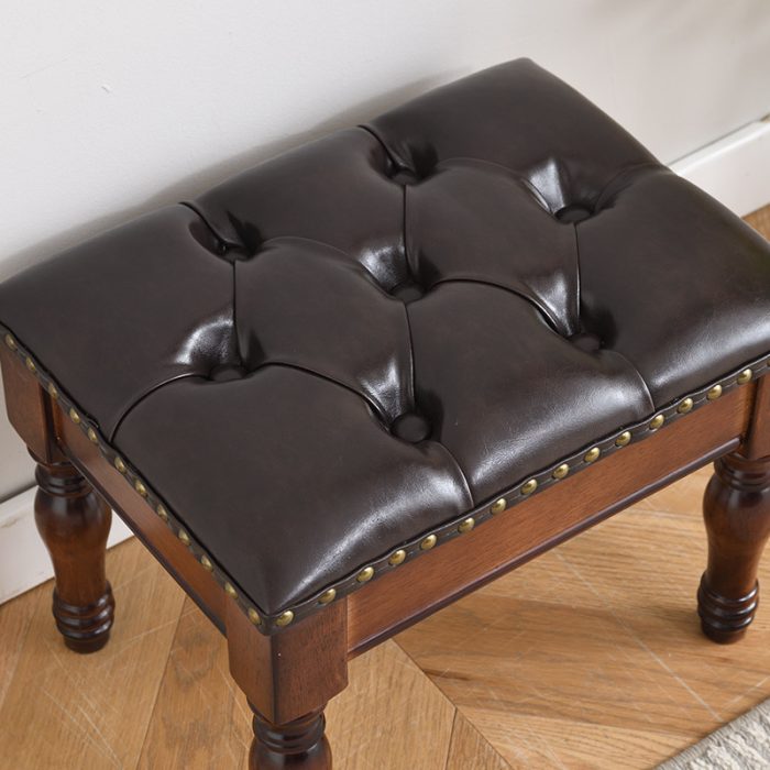 Solid wood retro coffee table stool