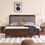 Nordic Light Luxury Solid Wood Bed