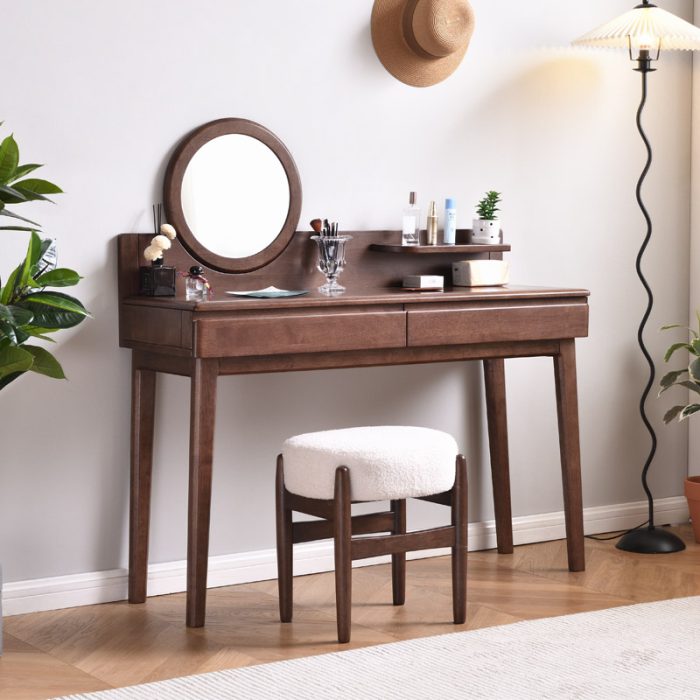 Contemporary Rubber Wood Dressing Table