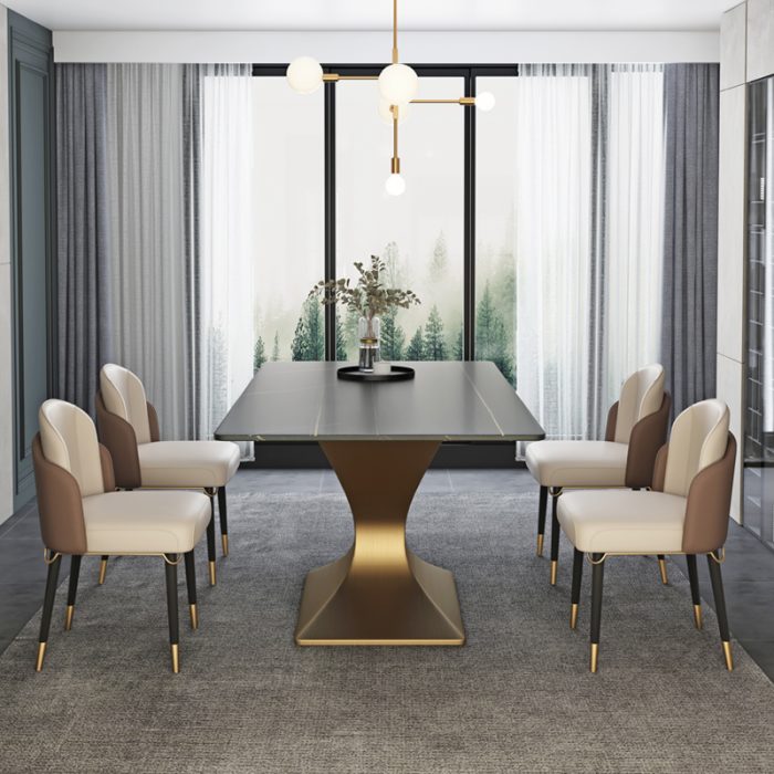 Modern Minimalist Stainless Steel Table Base with a Luxurious Finish