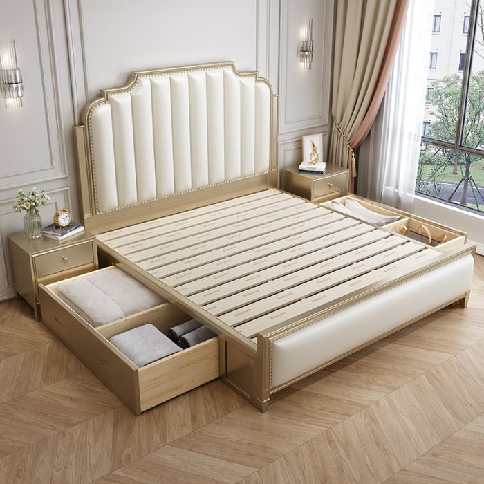 Elegant Solid Wood Light Luxury Double Beds – Wholesale Deals for Retailers