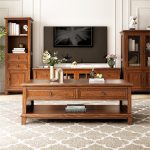 Solid wood coffee table