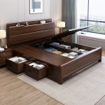 Simple solid wood bed