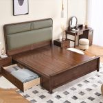 Simple solid wood bed