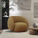 Minimalist living room fabric single sofa leisure chair