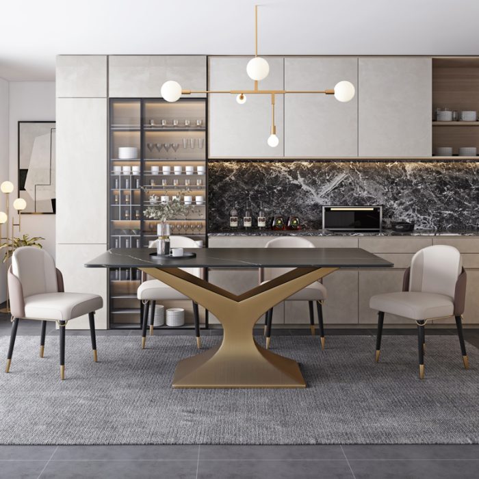 Modern Minimalist Stainless Steel Table Base with a Luxurious Finish