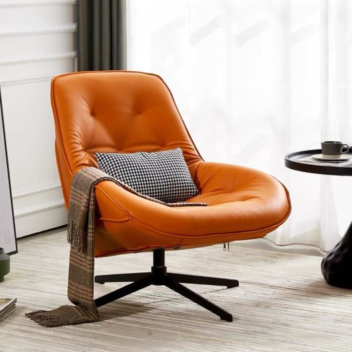 Swivel Lounge Chair – Modern Single Sofa for Living Room and Commercial Spaces