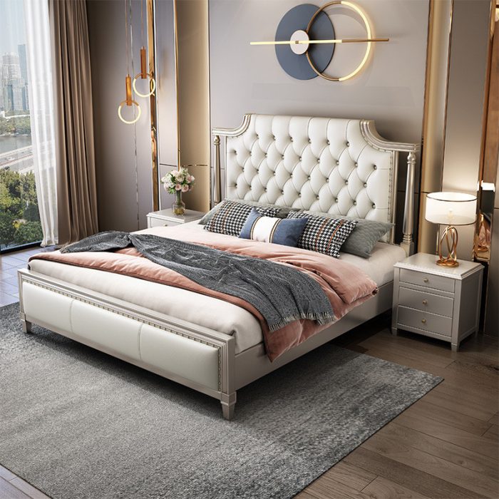 European Solid Wood Light Luxury Double Beds – Bulk Orders for Retailers