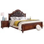 American retro solid wood bed modern and classic