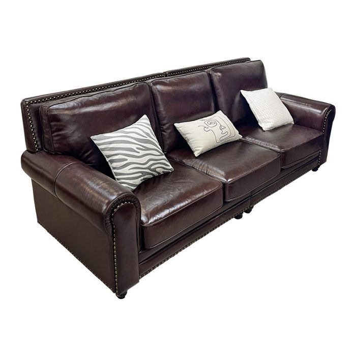 American retro leather sofa