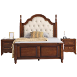 Solid wood bed