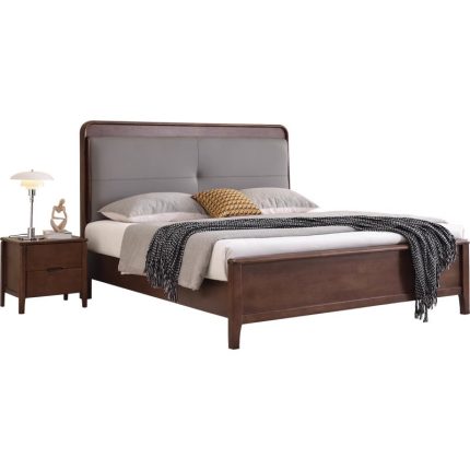Nordic Light Luxury Solid Wood Bed
