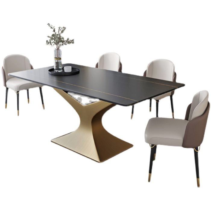 Modern Minimalist Stainless Steel Table Base with a Luxurious Finish