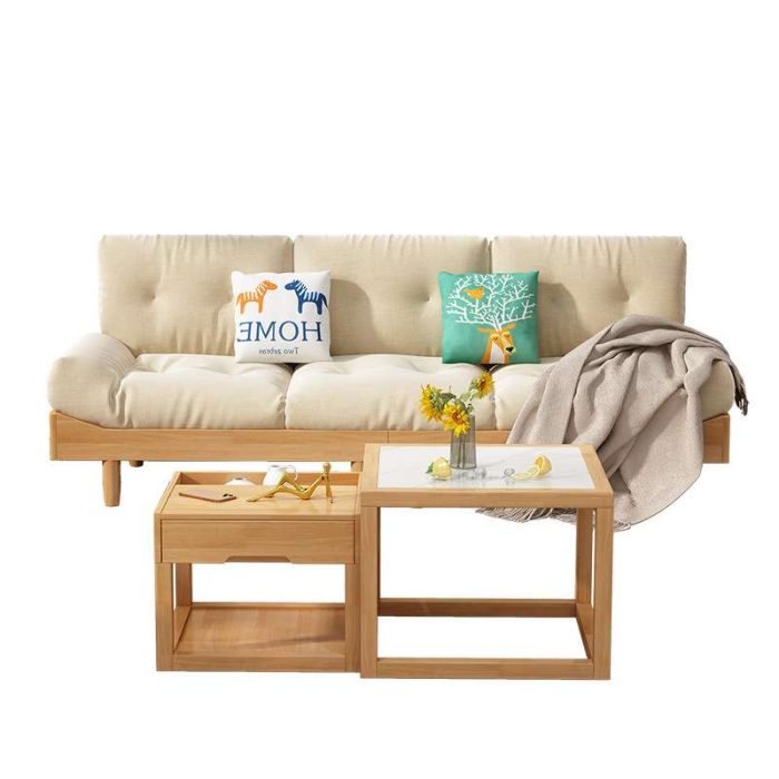 Modern Nordic Solid Wood Cloud Sofa - New Edition