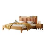 Solid wood bed frame