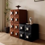 Modern Minimalist Nordic Style Solid Wood Modular Scarpa Cabinet