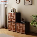 Solid Wood Modular Audio Cabinet – Nordic Minimalism Meets Durability