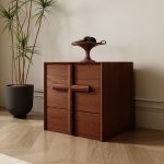 Modern Minimalist Nordic Style Solid Wood Tianzhu Cabinet